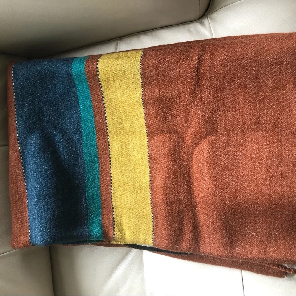 Libeco Redwood Stripe Throw 55 To 86 , Linen And Wool New